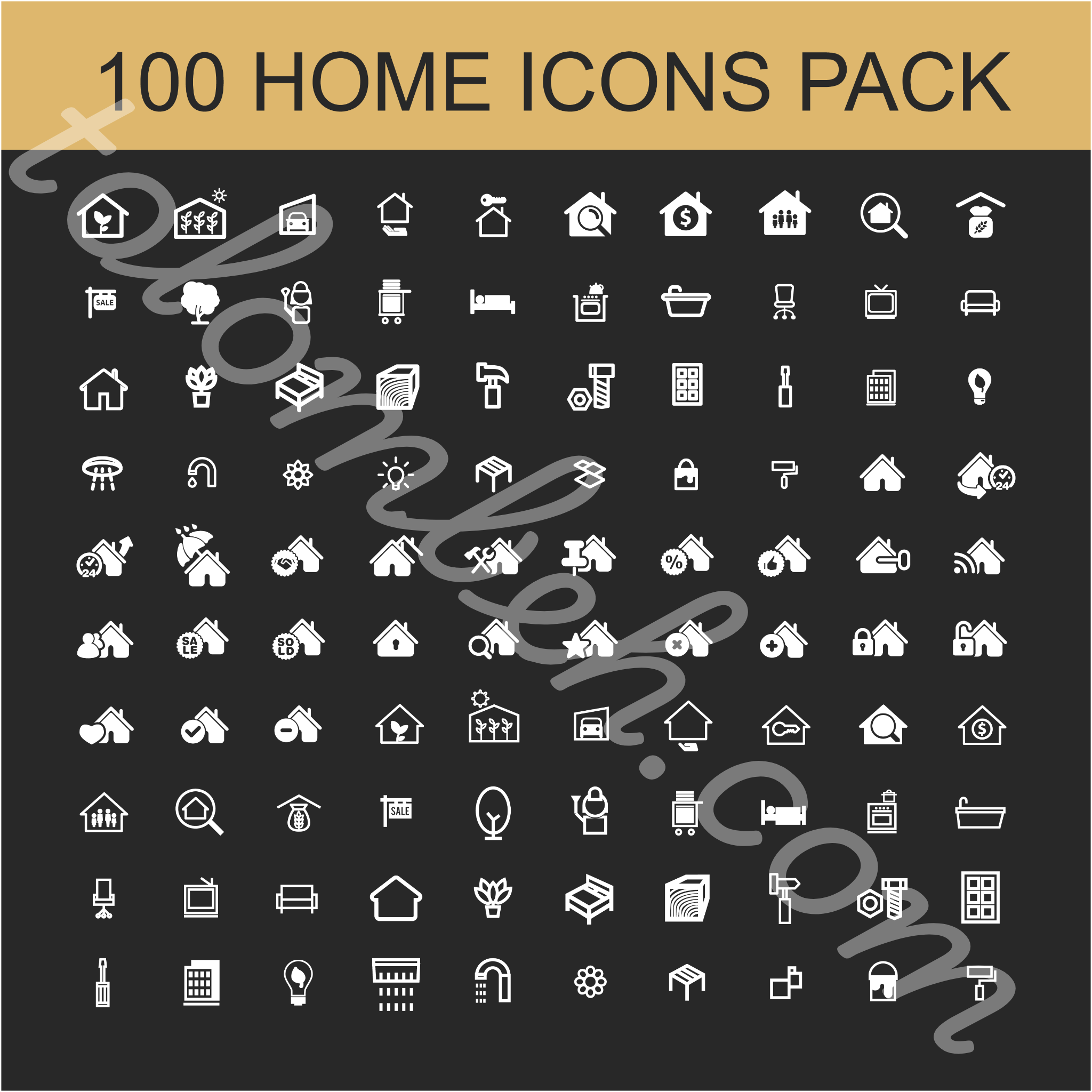 مجموعه ی 100 آیکن خانه | تلمبه